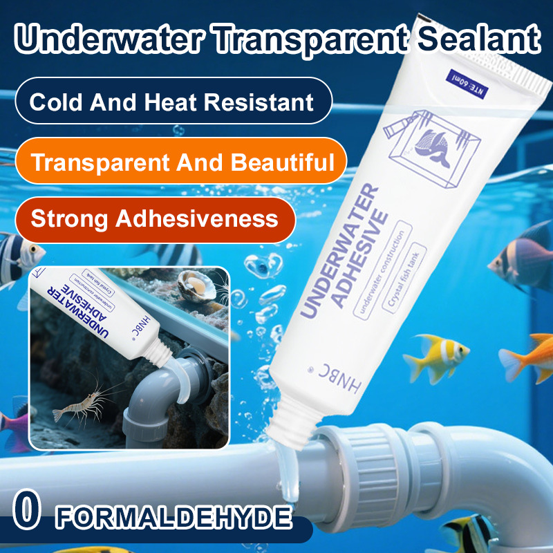 Marine Aquarium Glue - 60g Su Geçirmez Mastik Şeffaf/Beyaz Su
