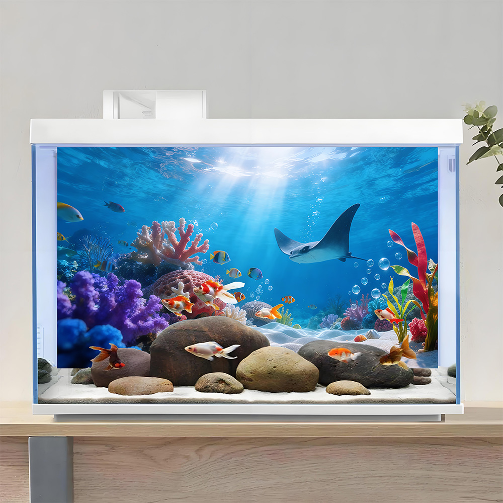 Akvaryum Arka Plan Çıkartması, - Marine Aquarium Glue incelemesi ve fiyatı