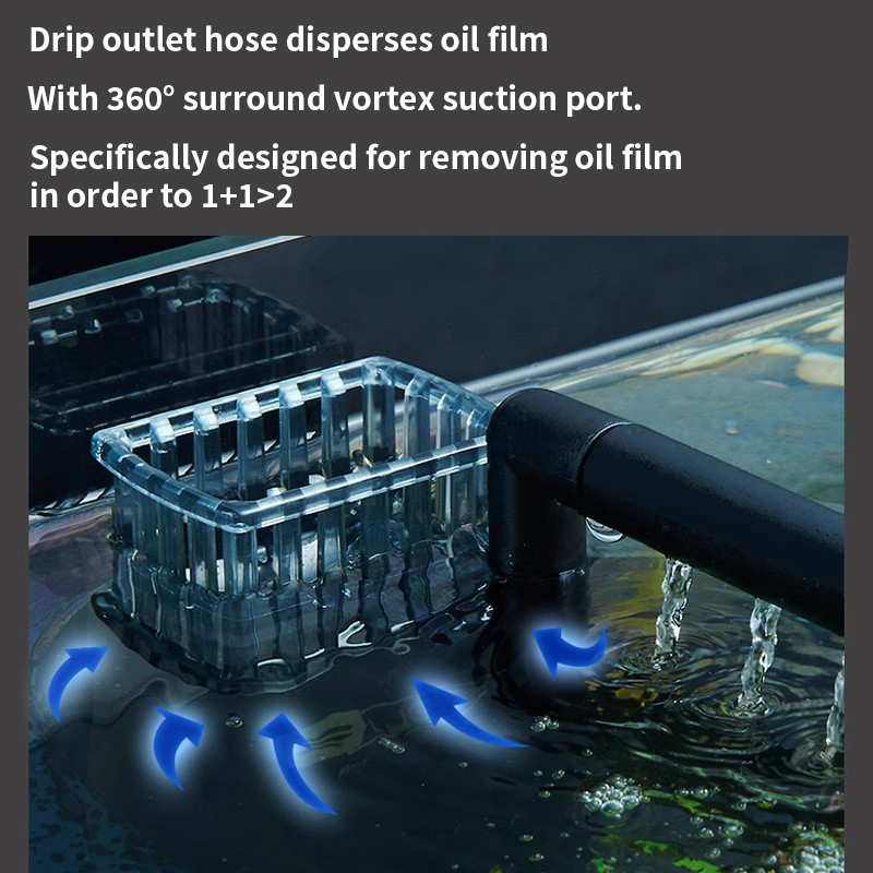 3 W Akvaryum Yüzey Yağı Skimme - Marine Aquarium Protein Skimmer incelemesi ve fiyatı