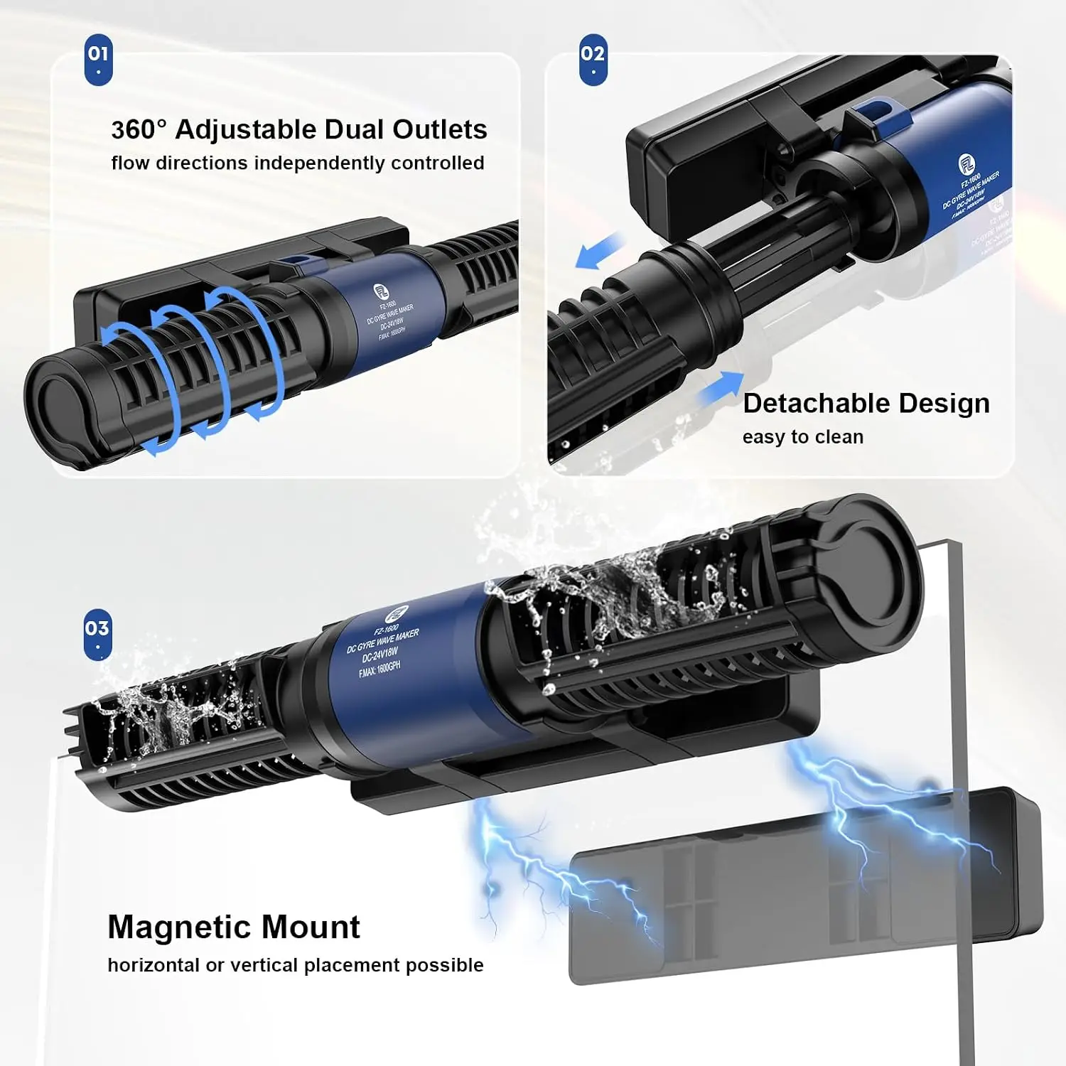 Akvaryum Dalga Üreticisi, LCD  - Powerhead Wave Maker incelemesi ve fiyatı